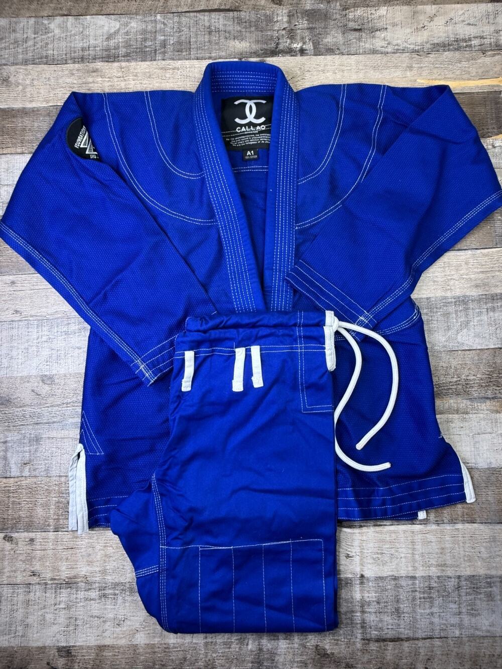 Kayo Callao Kimono & Pants Set BJJ Jiu-Jitsu Blue Gi Size A1 Blue